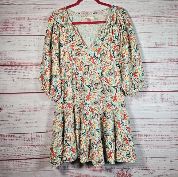 Marine Layer Scarlett Paisley Print Dress - Picture 2 of 16